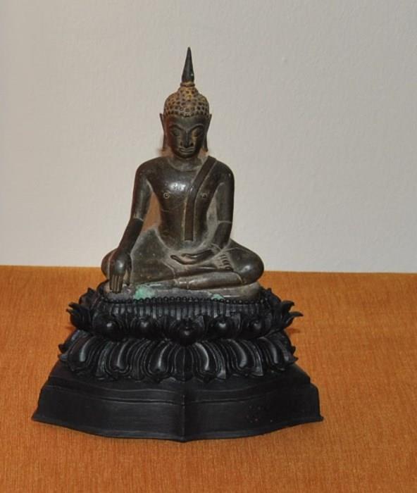 Thai Bronze Seated Buddha 17th century (#16a) 