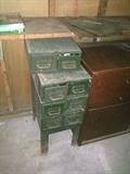 Old metal file boxes