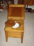 Antique Oak Potty Throne....