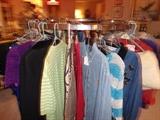 Hanging designer jackets, coats, sweaters, etc... also "Brooks Brothers" ladies clothes...Size Small