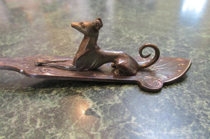 Antique Gorham Sterling Server Hound