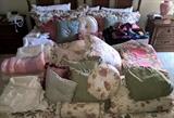 Bedding, King Size, Pillows, quilts and kimonos