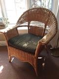 Pair of Wicker Chairs with matching Cushions