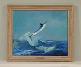 William Goadby Lawernce (1913-2002) American aritist. Listed marine artist. "He breaks"