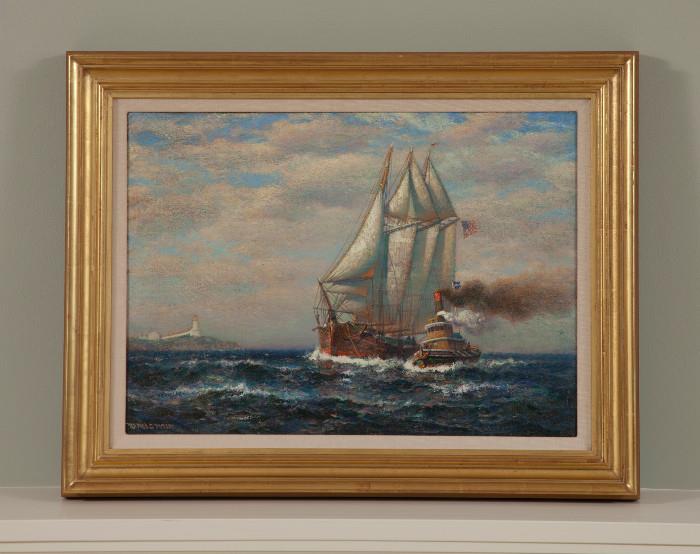 James Gale Tyler (1855-1931) Well listed marine artist. 