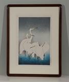 Ohara Shoson, Wood block print.