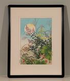 Nishimura Hodo, Japanese woodblock print. Seven grasses of Autumn. 1940