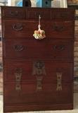 Antique Korean chest with brass hinges