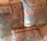 beautiful embroidered decorative pillows