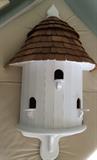English bird house with ceramic column base