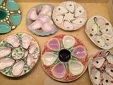 Collectable "oyster plates" many from the 1800's