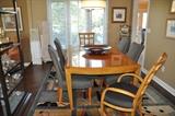 Henredon Dining Room Table and 2 Captain Chairs and 4 Design Master Upholstered Chairs