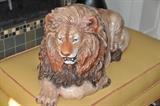 Large Porcelain Painted Lion
