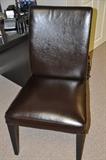 IKEA Espresso Faux-Leather Side Chair