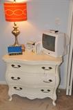 Antique White Painted Bombay Chest and Wii Gaming System and Games Available