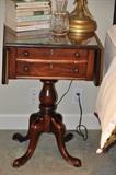 Antique Mahogany Drop Leaf Side Table (2)