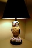 pocelain owl lamp