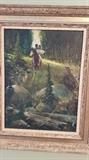 Rocky Hawkins original oil painting, 1980's
