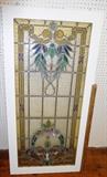 Large Framed Stained Glass Window