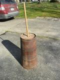 Wood Butter Churn, Nice Writing on the Side