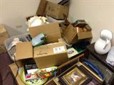 All boxes shown are packed full of antiques & collectibles. They have been stored for years!
