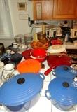 French Le Creuset  pots and pans