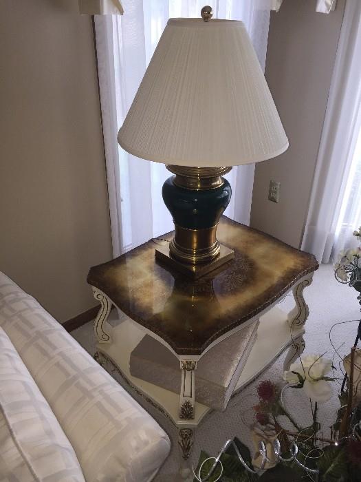 ANTIQUE ITALIAN SIDE TABLE WITH LACQUER TOP