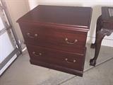 WOODEN 2 DRAWER FILE CABINET