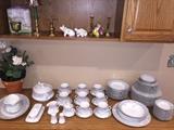 BEAUTIFUL MIKASA CHARISMA GRAY DINNERWARE CHINA SET