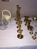 BRASS CANDLEHOLDERS