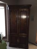 TALL SOLID WOOD ENTERTAINMENT CABINET