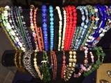 VINTAGE COLORFUL GLASS JEWELRY