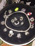 AUTHENTIC PANDORA CHARMS AND BRACELET