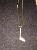 14K YELLOW GOLD GOLF NECKLACE