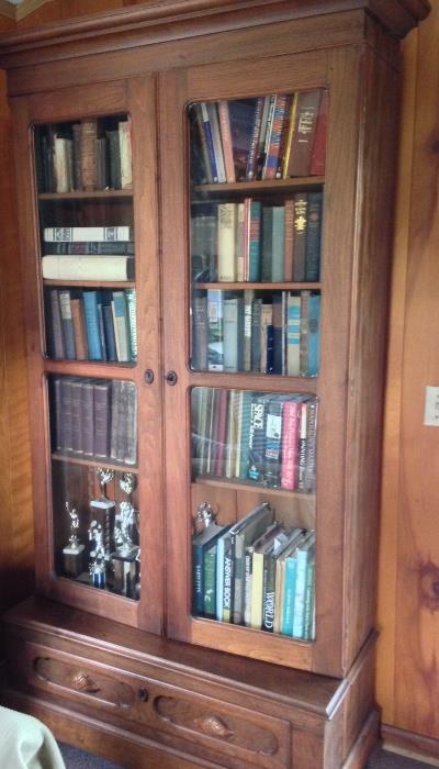 AWESOME book cabinet - would be lovely converted into a gun cabinet.