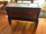Antique Asian trunk on stand