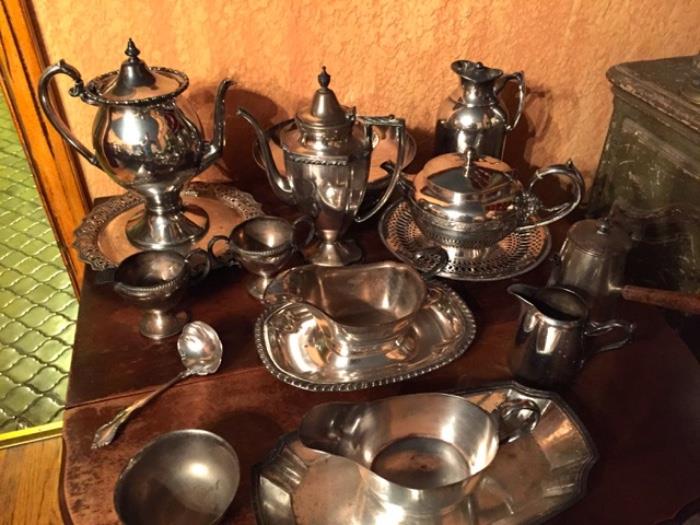 Silverplate and weighted sterling hollowware