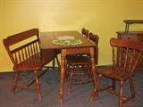 Drop Down Dinning Table and 3 Chairs