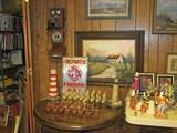 Chess Set and Table - Vintage Working Phone