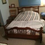 maple headboard & foot board and mattress
