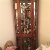 curio cabinet /dolls