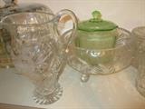 footed bowls / pitcher/ decanters / covered jars