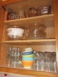 assorted glasses and bowls