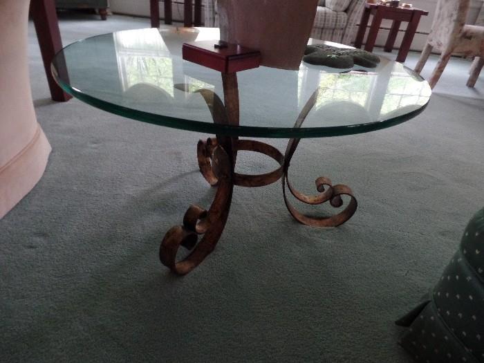 Great glass and gilt coffee table