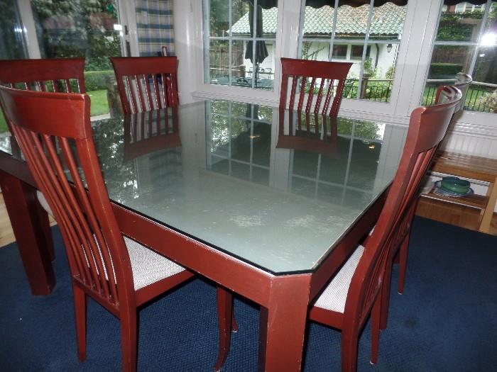 contemporary dining set with square table