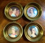 Victorian Style Brass Framed Portraits by A Cameo Creation 