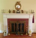 Brass Candle Holders, Urns, Cherub Candle Holders, Compote, Mantle Broom, Decorative Figures, Fireplace Tools & More