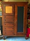 Antique Wardrobe in Casters