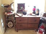 Brass Coal Shuttle, Vintage Stool, Antique Chest, Antique & Vintage Pictures, Oil Lanterns & More