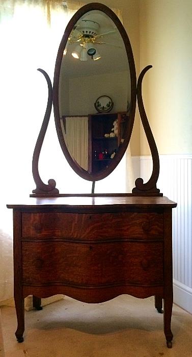 Antique Vanity / Wash Stand Chest on Casters (Gorgeous, Must See)